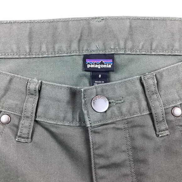 Patagonia Womens Organic Cotton Green Pants Size 8 - Picture 6 of 7